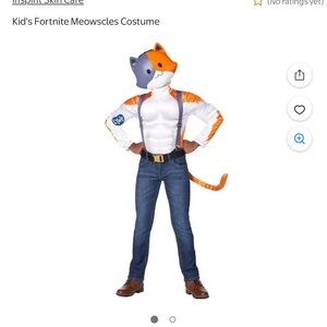 Orange and White Muscle Costume Top